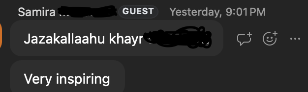 Member testimonial screenshot