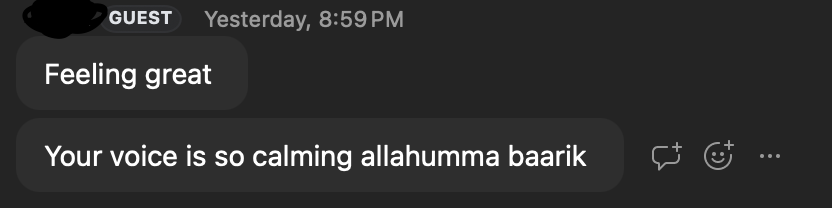 Member testimonial screenshot