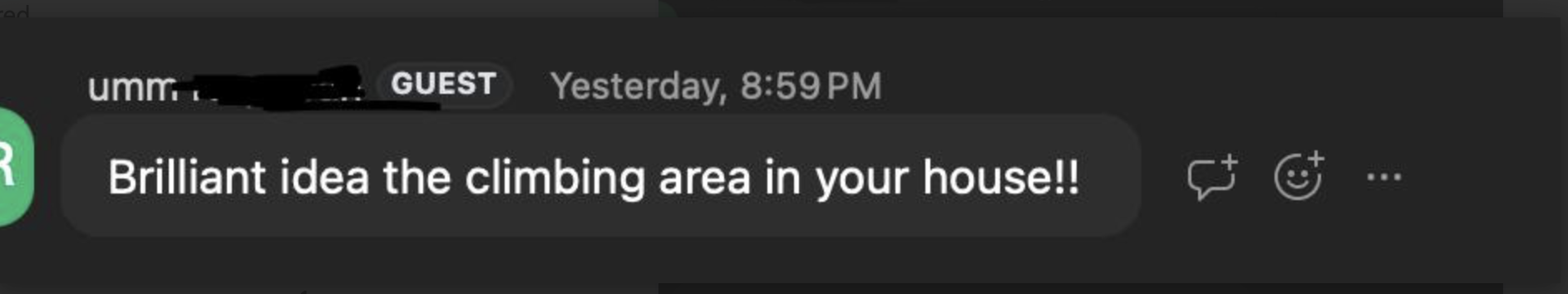 Member testimonial screenshot